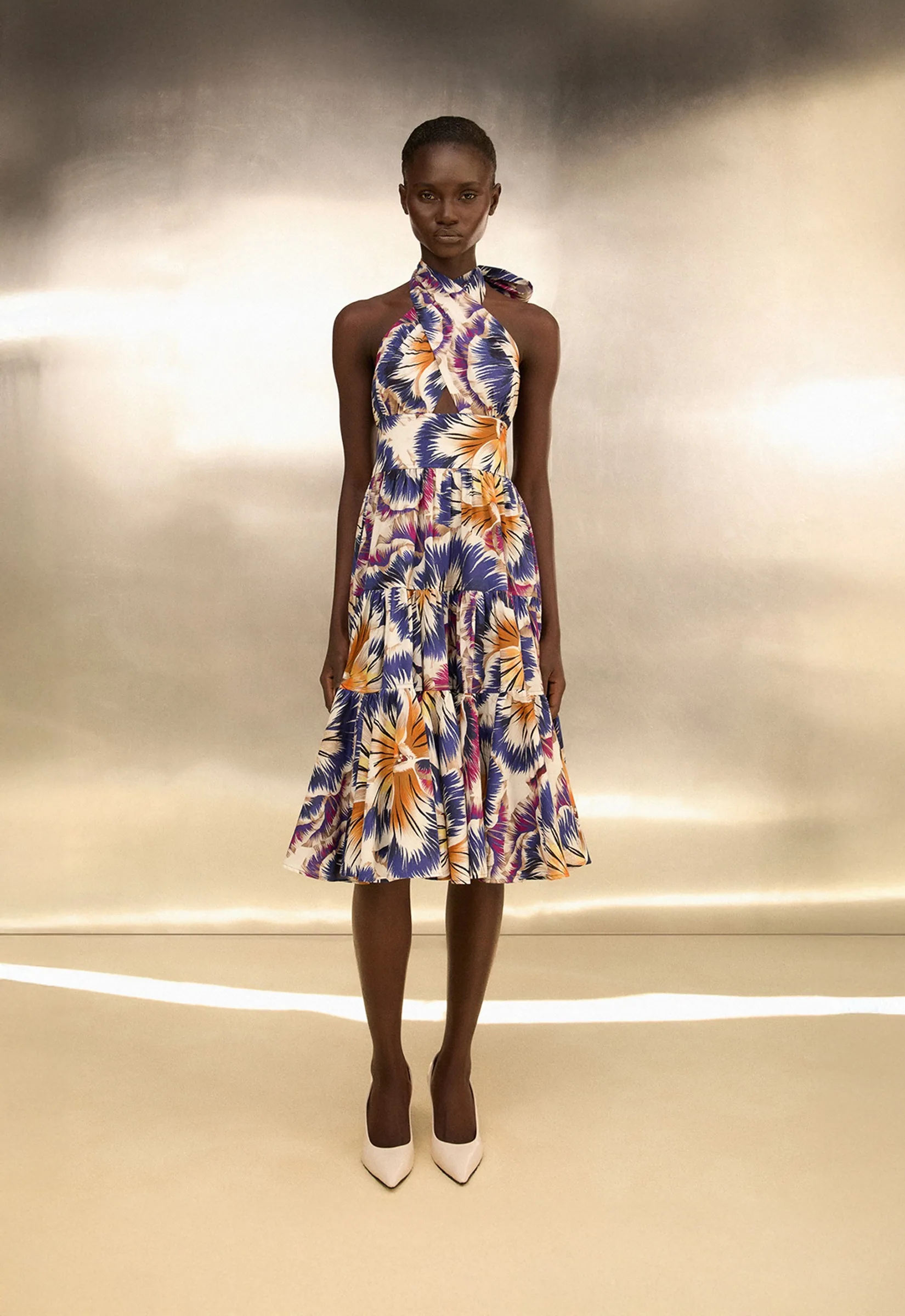 Vestido estampado Reinaldo Lourenço