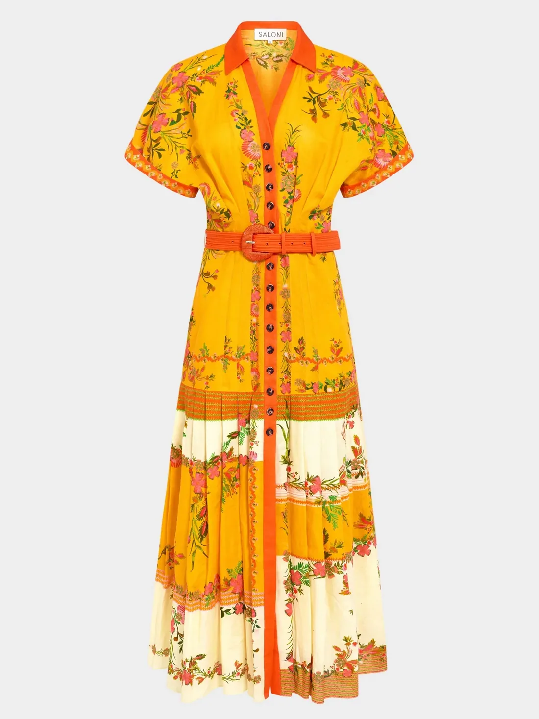 Riya B Dress in Zinnia Sunset — Saloni