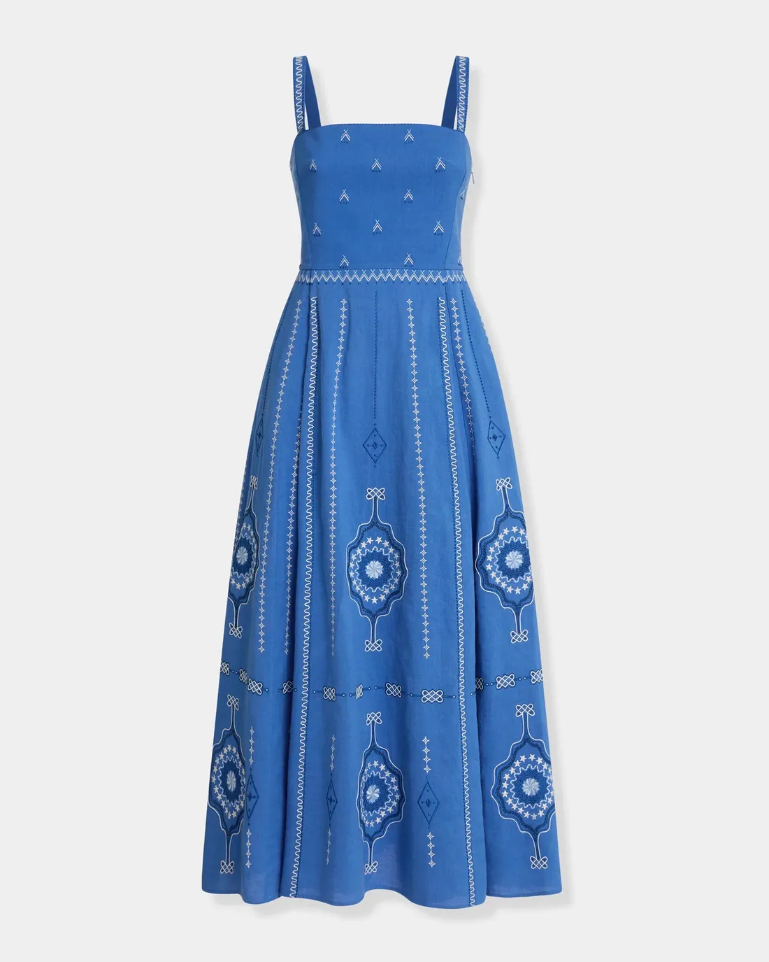 Aneeda Dress with Celestial Embroidery — Emporio Sirenuse