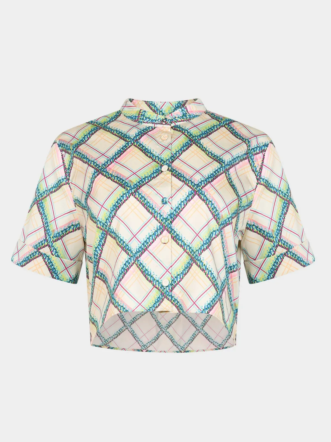 Jude B Shirt in Compass Check — Saloni