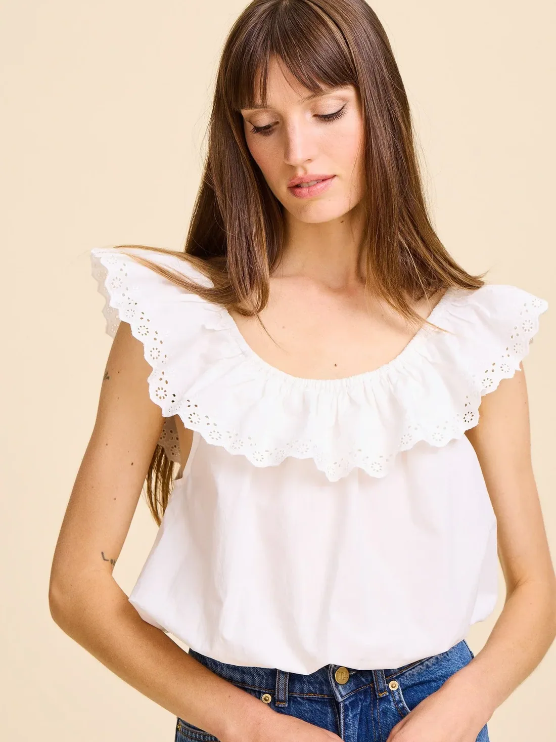 Stella Top in Ivory — Mille