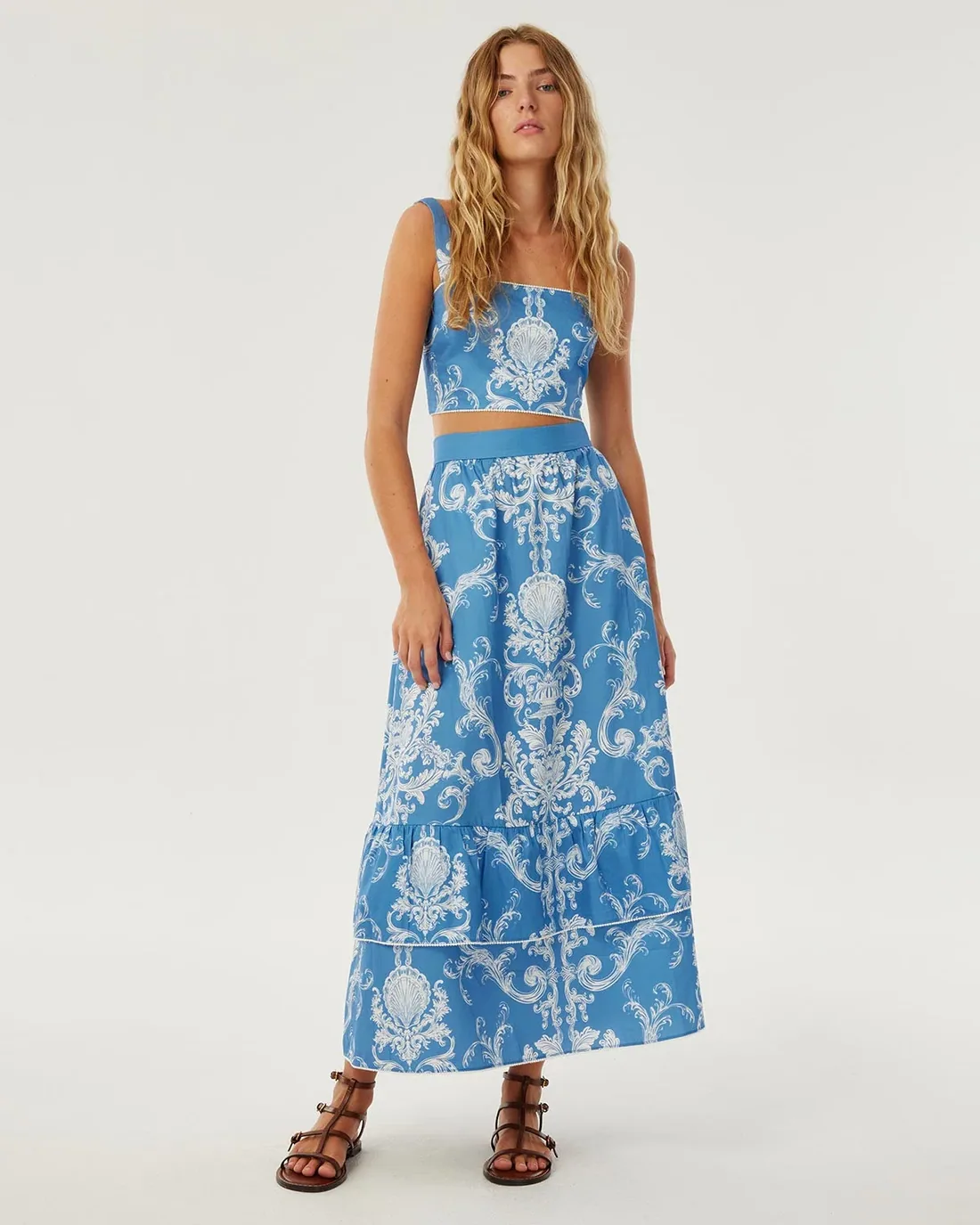 Paulina Cotton Skirt - Barocco — Borgo de Nor