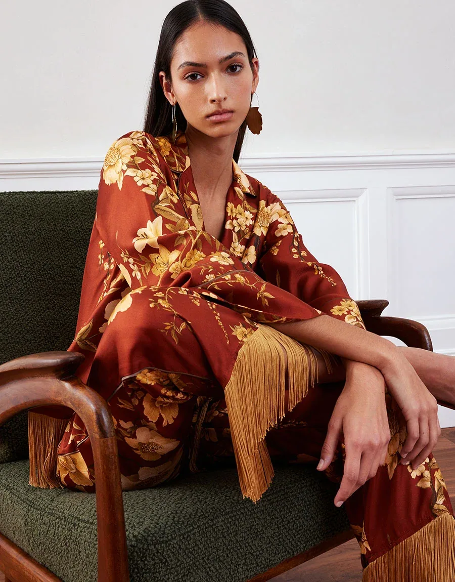 Calliope Twill Jacket - Cherry Blossom Brown — Borgo de Nor