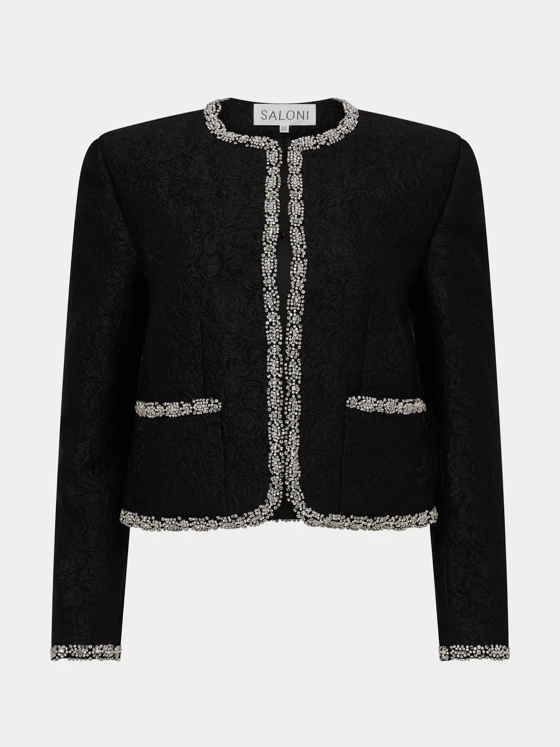 Luma Jacket in Noir Rose Crystal — Saloni