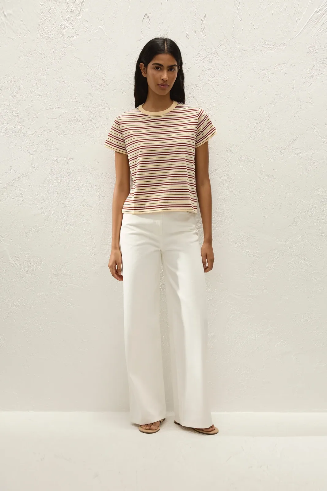 Estela T-Shirt Cila Stripe Butter — Faithfull the Brand