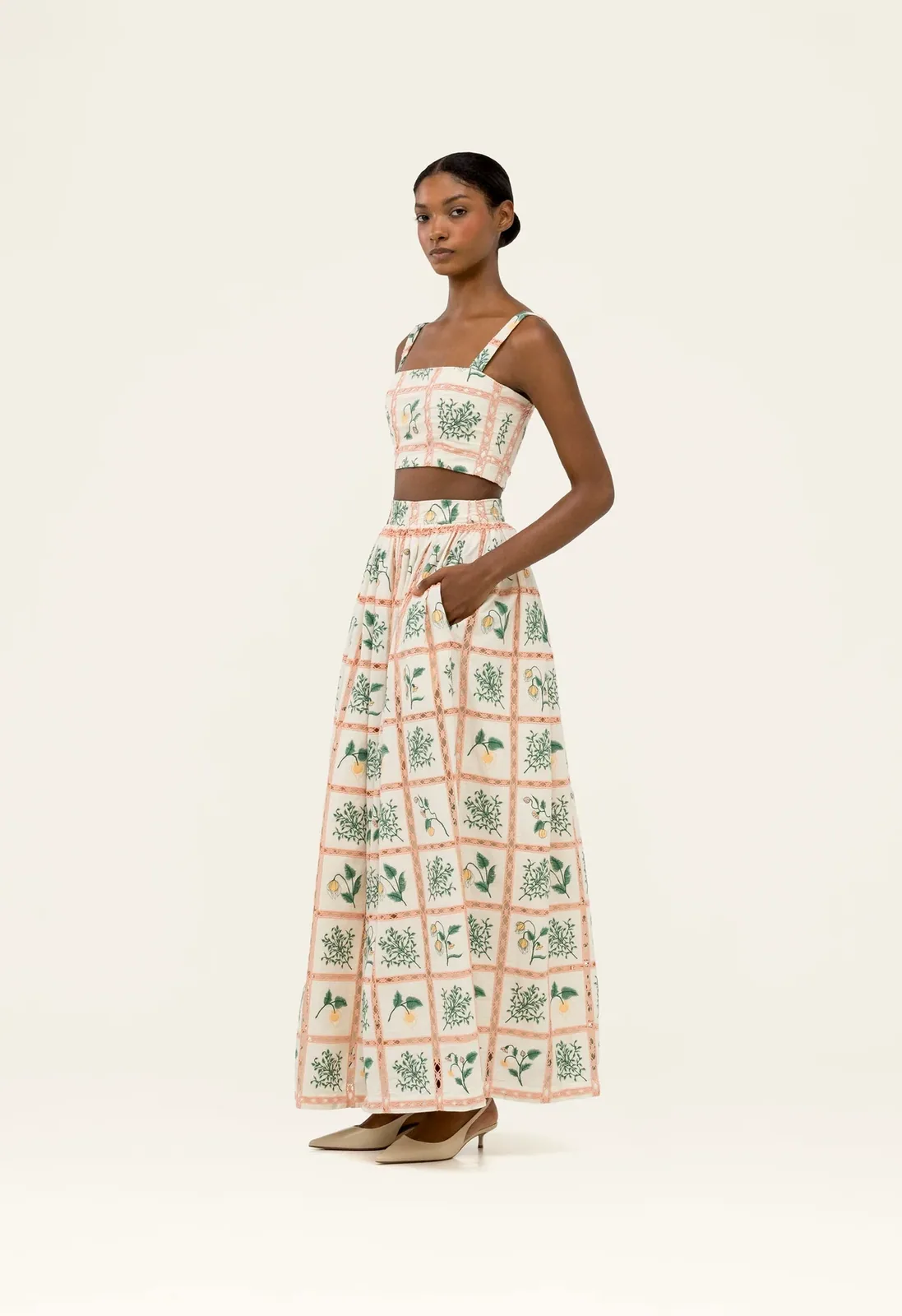 Tangelo Uchuva Maxi Skirt — Agua by Agua Bendita
