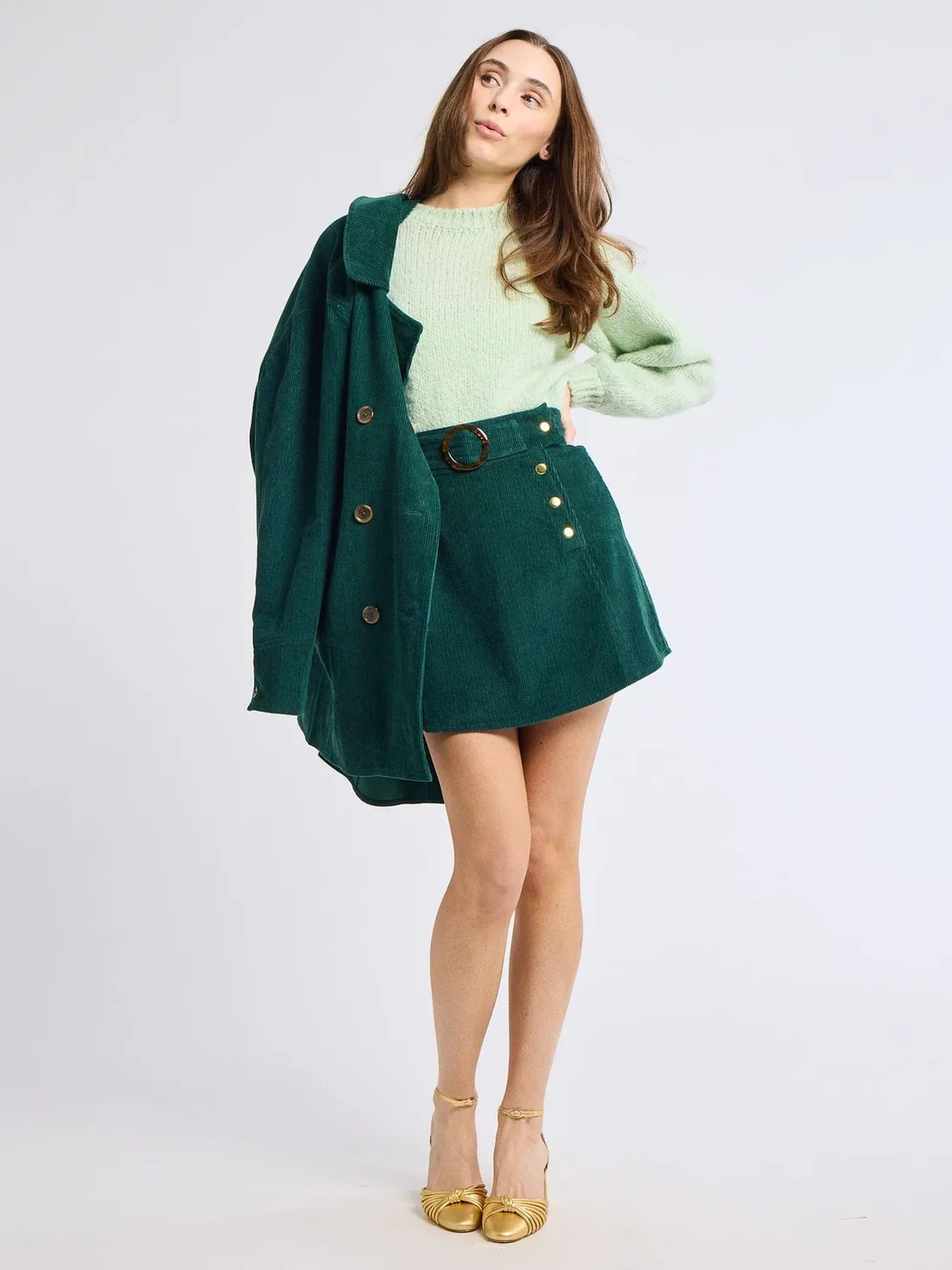 Lorelei Skirt in Spruce Cord — Mille