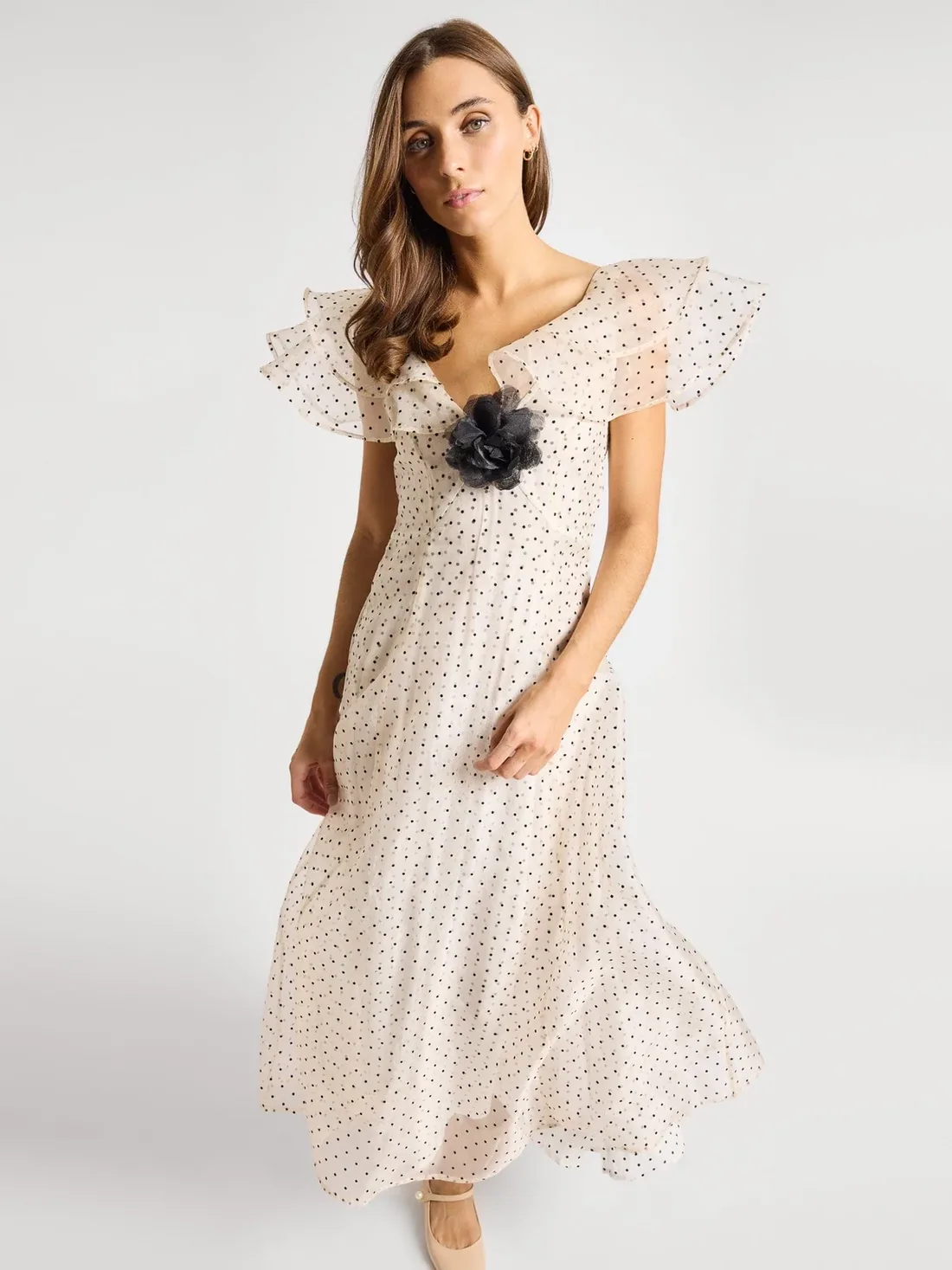 Lucie Dress in Organza Dot — Mille