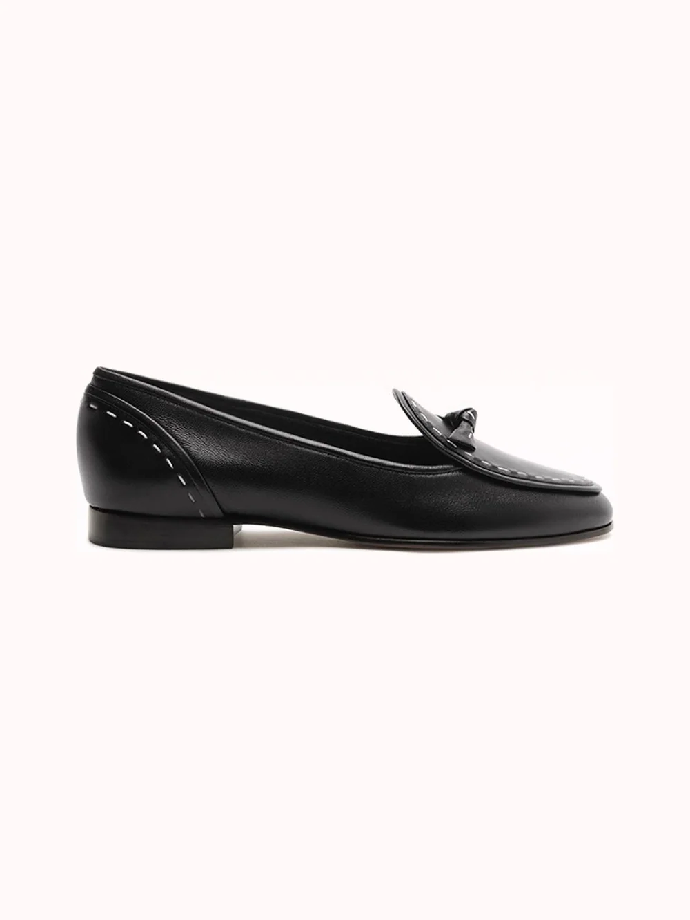 Slim Clarita Topstitch Loafer Black — Alexandre Birman