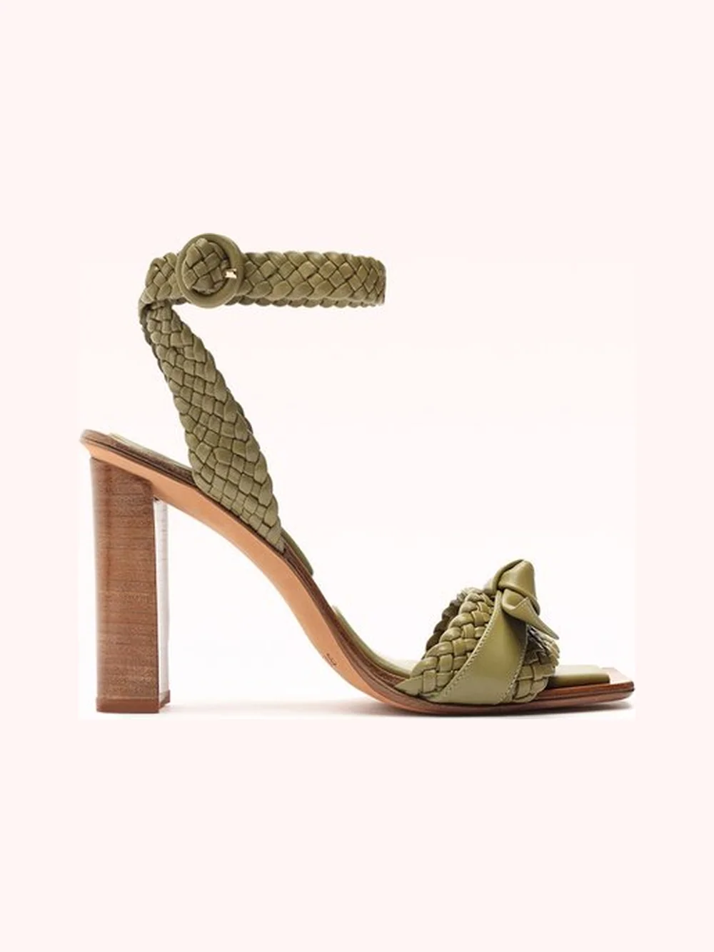 Clarita Woven Block 90 Silvergreen — Alexandre Birman