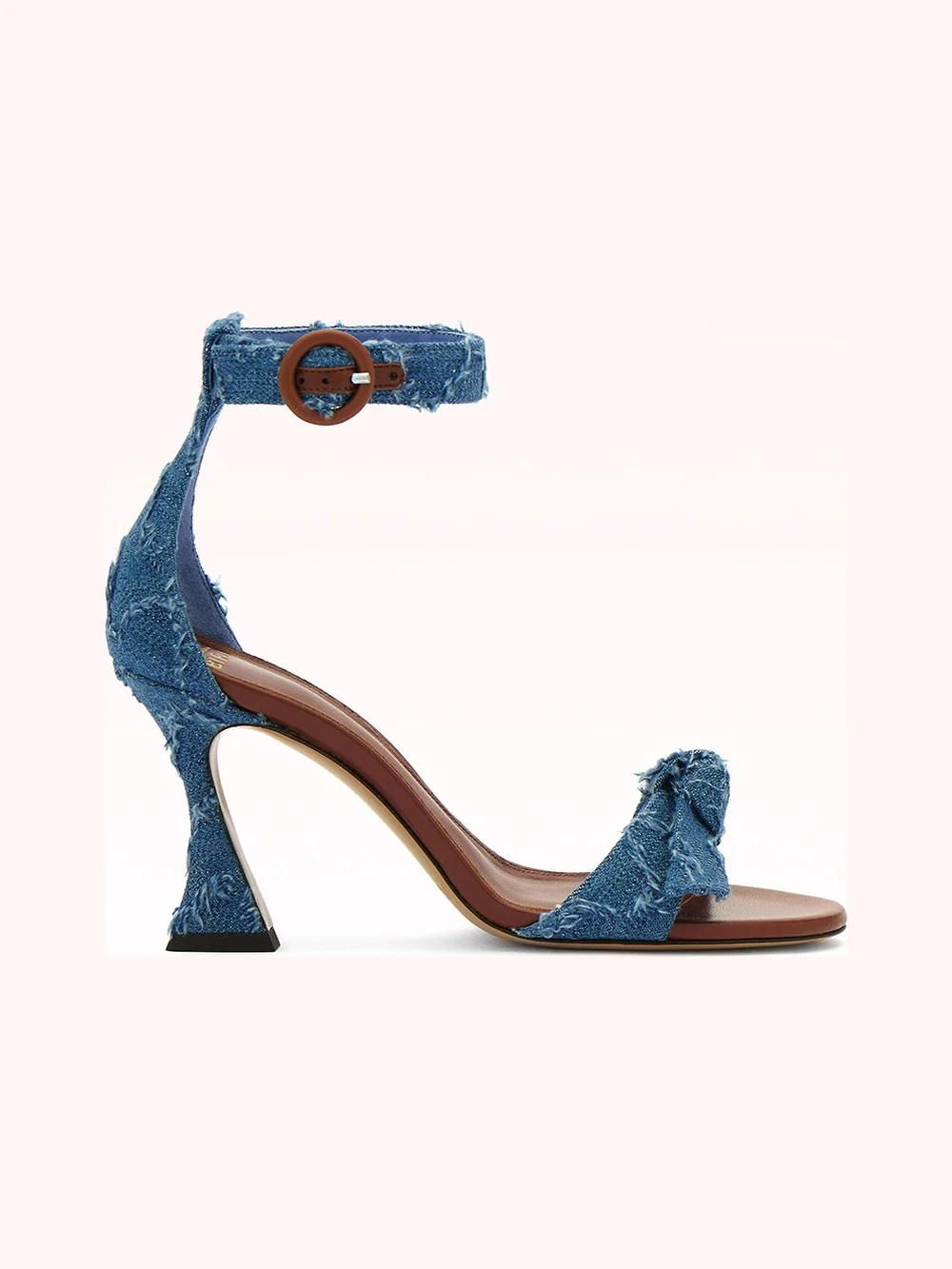 Clarita Buckle Denim 85 Espresso — Alexandre Birman