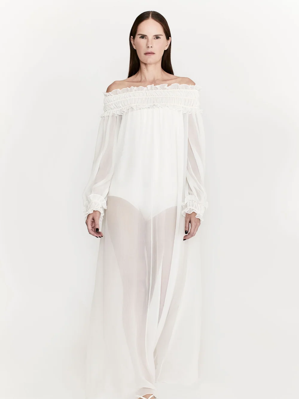 Vestido Ombro a Ombro Chiffon — Reinaldo Lourenço