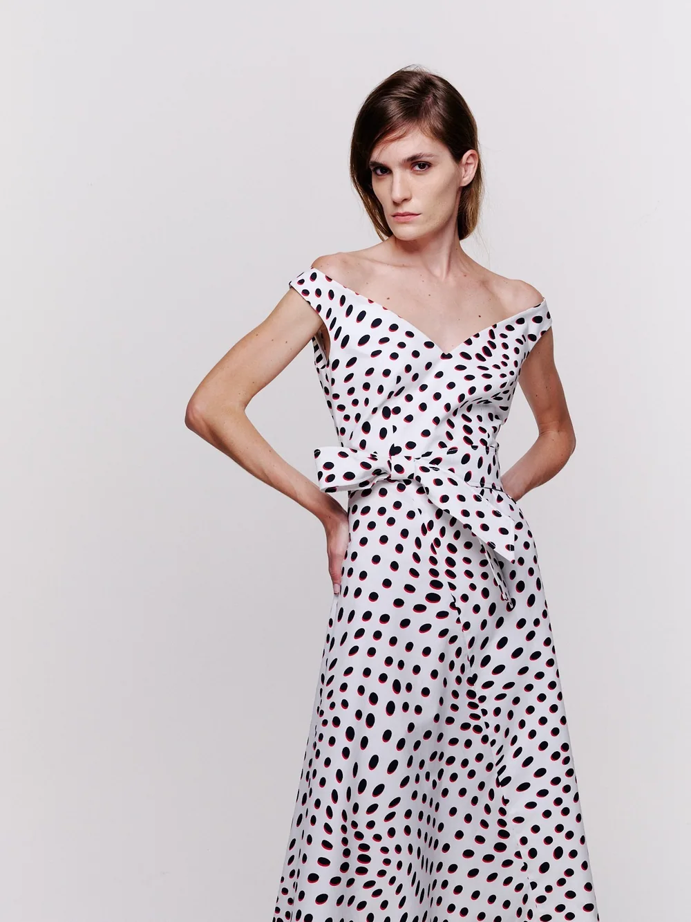 Vestido Midi Godê Dots — Reinaldo Lourenço