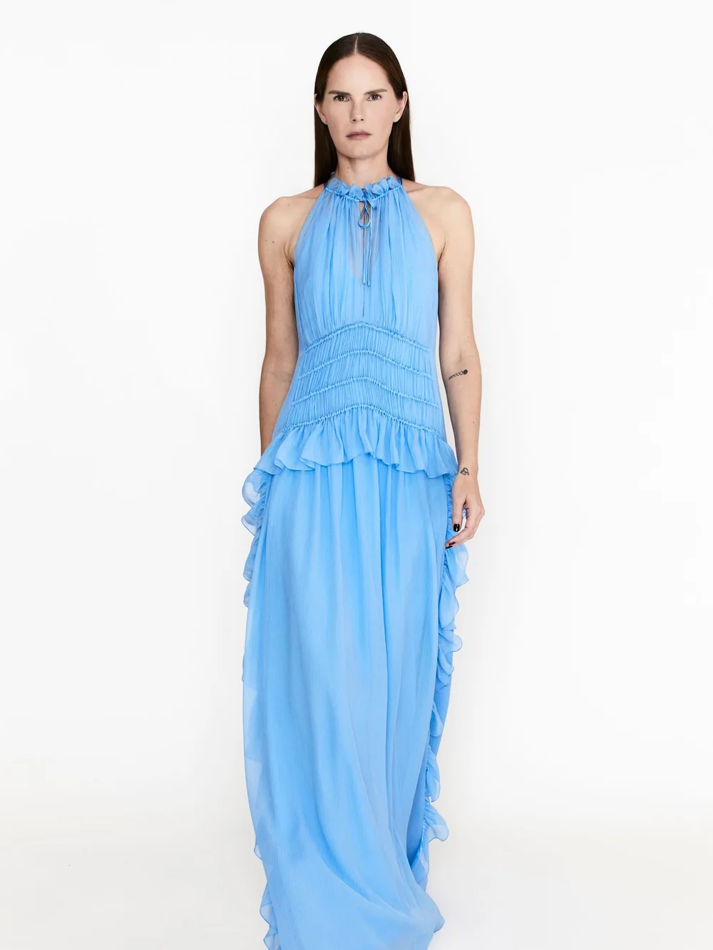Vestido Frente Única Chiffon — Reinaldo Lourenço