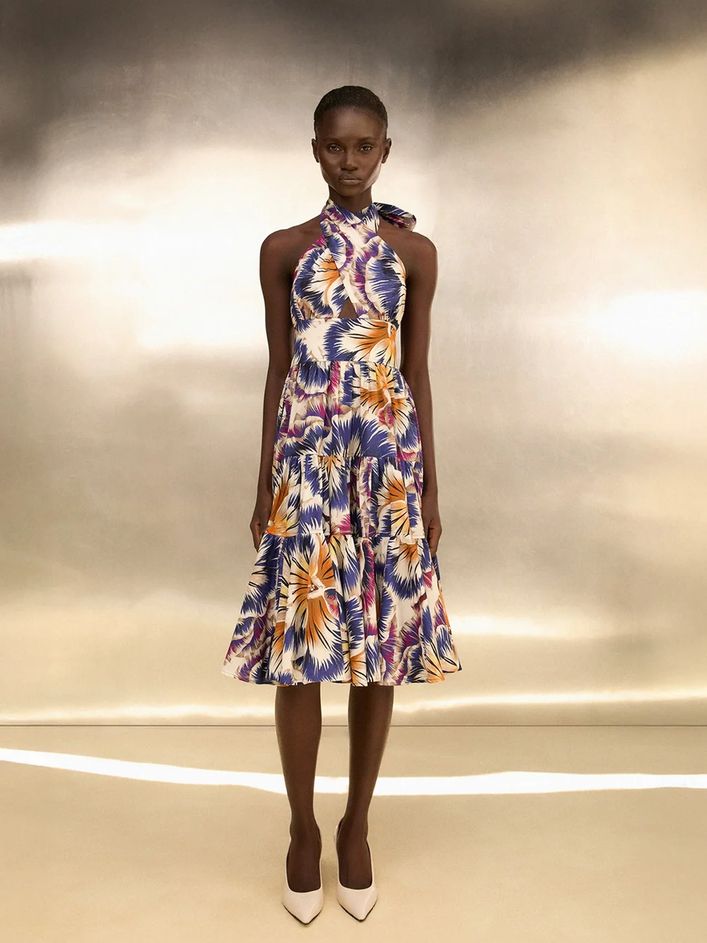 Vestido com Laço Orquídea — Reinaldo Lourenço