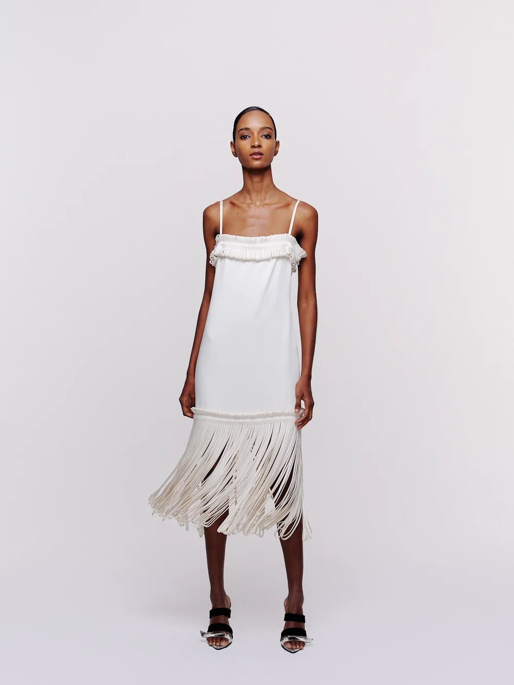Vestido Midi com Franjas — Reinaldo Lourenço