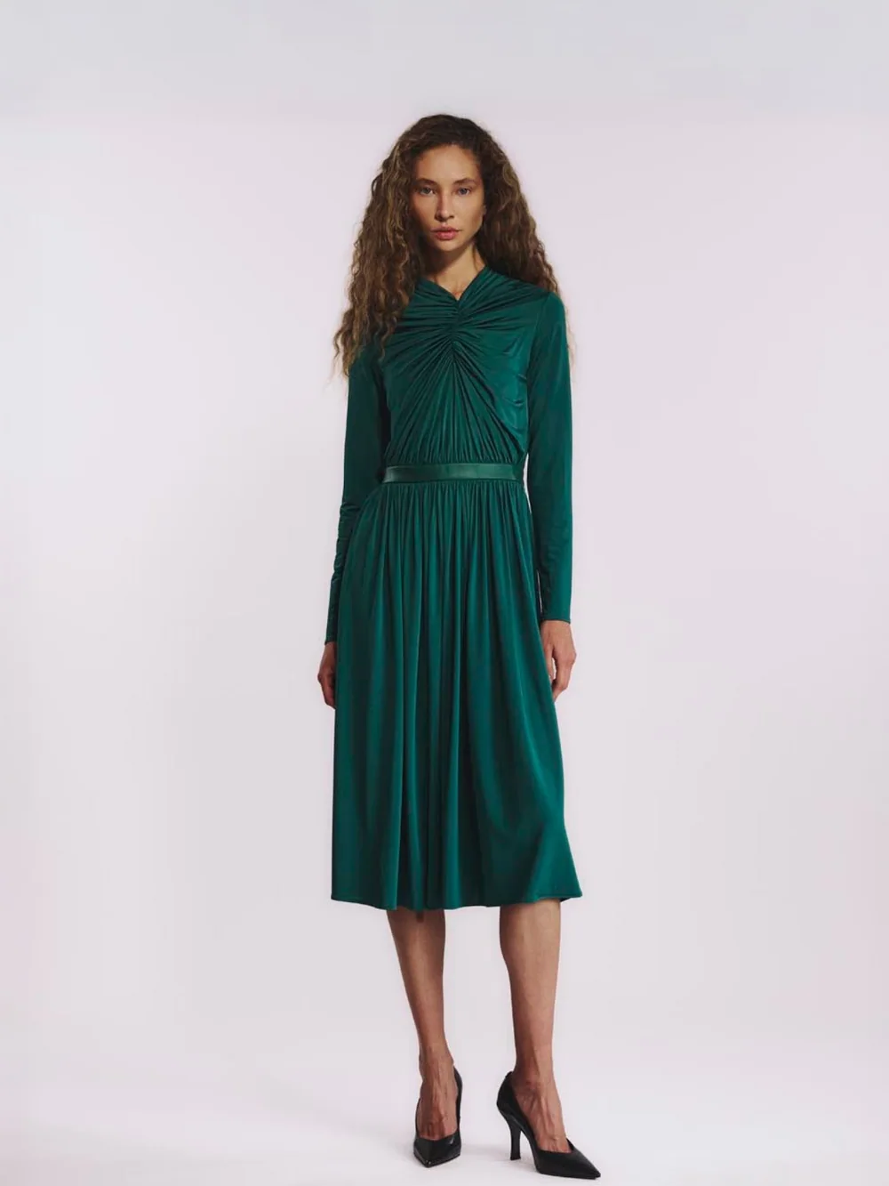 Vestido Midi Drapeado e Saia Franzido — Reinaldo Lourenço