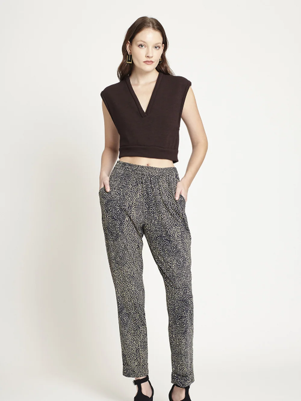 Calça Jersey Estampa Pavão — FIT
