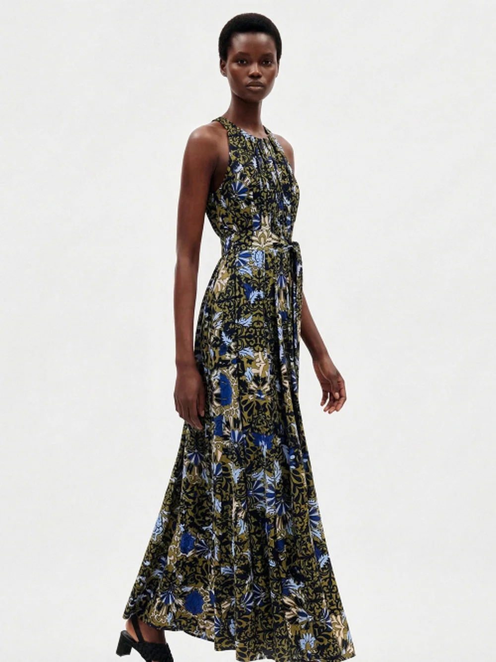 Vestido Jersey Estampa Ornamental Longo — FIT