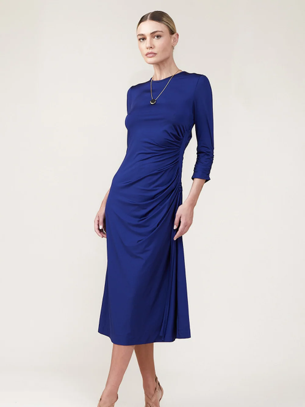 Vestido New Jersey Drapeado — FIT