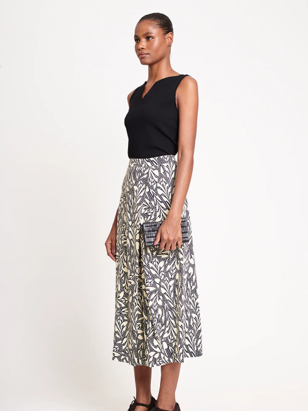 Saia Jersey Estampa Arabescos — FIT