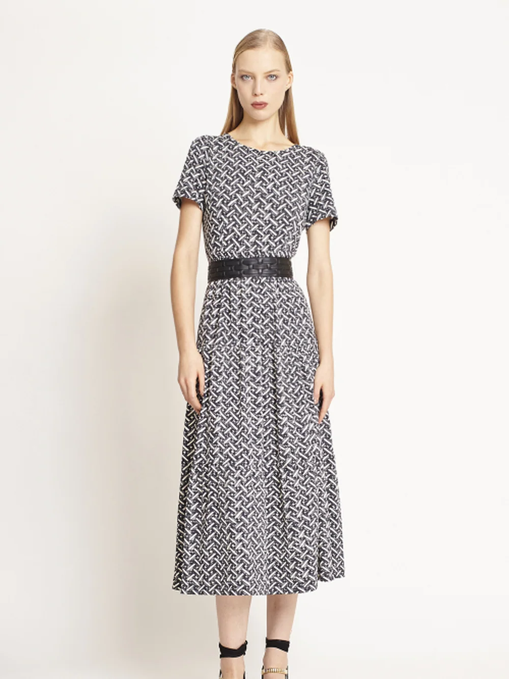Vestido Jersey Estampa Cestaria — FIT